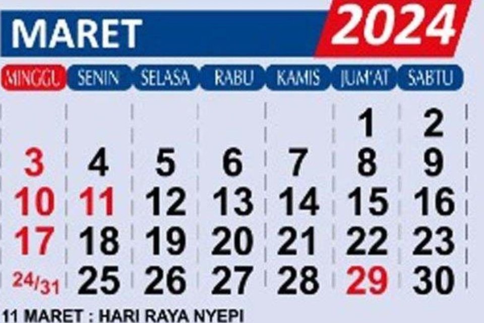 Kalender Jawa Maret 2024 Lengkap dengan Weton, dan Tanggal Hijriah