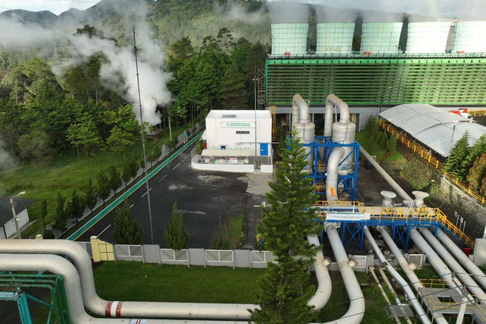 Tampak udara Green Hydrogen Plant (GHP) di PLTP Kamojang yang menjadi GHP ke-22 di Indonesia.