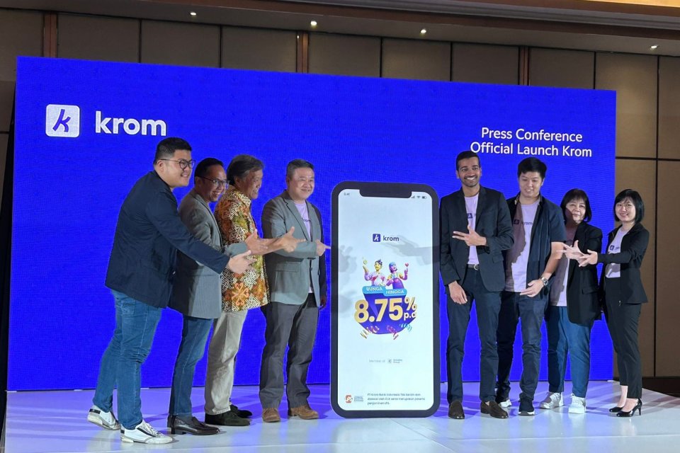 Aplikasi bank digital Krom Bank Indonesia diluncurkan hari ini