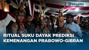 Ritual Suku Dayak Prediksi Kemenangan Prabowo-Gibran