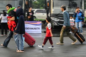 Pemberangkatan mudik gratis di Terminal Pondok Cabe