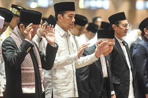 Presiden Jokowi shalat id di Masjid Istiqlal