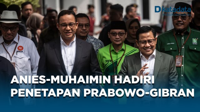 Anies-Muhaimin Rapat Penetapan Prabowo-Gibran di KPU