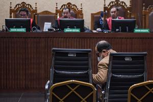 Sidang dakwaan Hakim Agung Gazalba Saleh