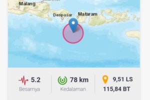 Gempa magnitudo 5,2 guncang Lombok NTB, Rabu (7/5)