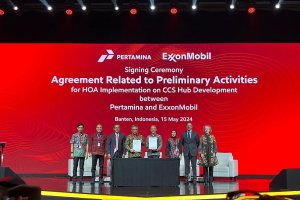 Penandatanganan kerja sama pengembangan CCS Hub Pertamina-ExxonMobil