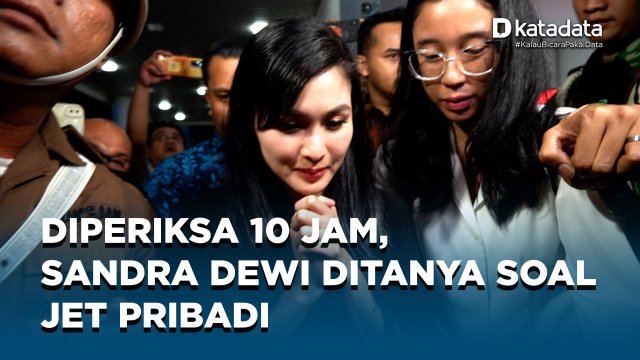 Diperiksa 10 Jam, Sandra Dewi Ditanya soal Jet Pribadi