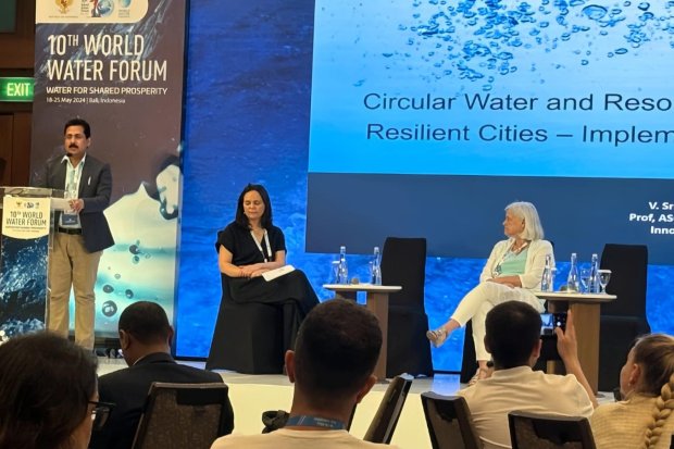 Salah satu kisah sukses rekayasa sirkulasi air di Chennai, India disampaikan dalam World Water Forum ke-10 di Bali.