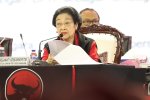 Ketua Umum PDIP Megawati Soekarnoputri di Rakernas PDIP, Jakarta, Minggu (26/5). Foto: PDIP