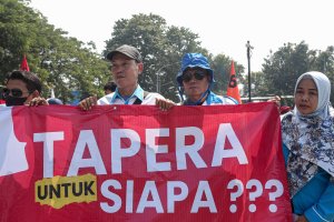 Aksi Demonstrasi Buruh Menolak Tapera