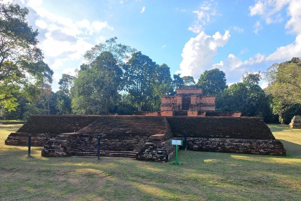 Kompleks Candi Muarojambi, Jambi, Rabu (5/6). Foto: (Katadata/Riyandanu)