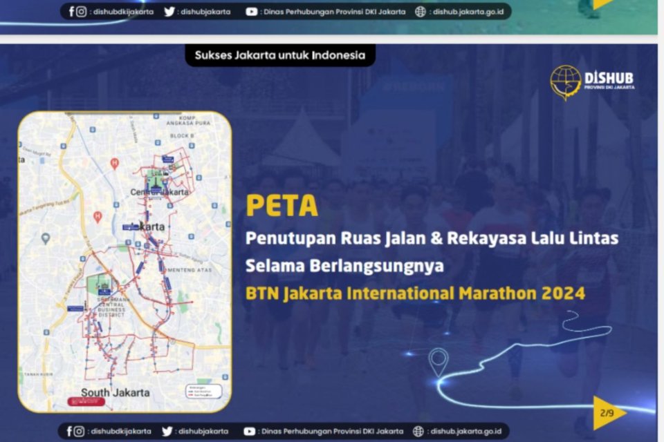 Daftar Ruas Jalan Ditutup di Jakarta