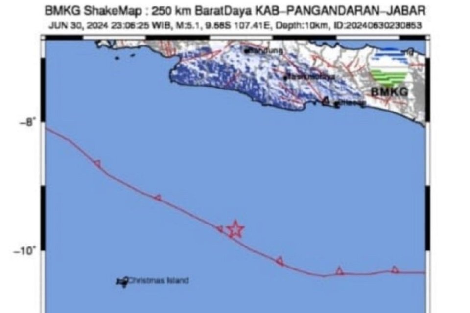 Gempa di Pangandaran, Jawa Barat 