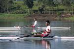 Latihan dayung rowing jelang Olimpiade Paris 2024