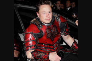 Elon Musk saat menghadiri acara Halloween pada 2022