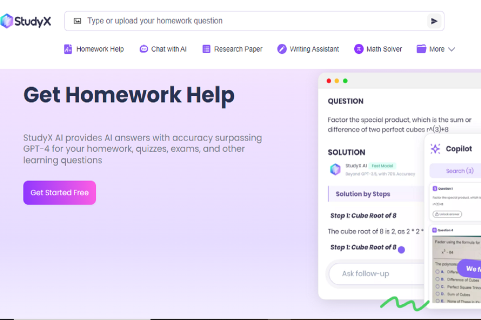 aplikasi ai StudyX, simak ui,