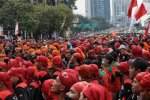 Titik Lokasi Demo Buruh di Patung Kuda Indosat 