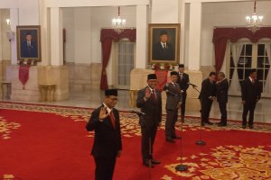 Pelantikan Wakil Menteri di Istana Negara, Jakarta, Kamis (18/5). Foto: M Fajar Riyandanu/Katadata