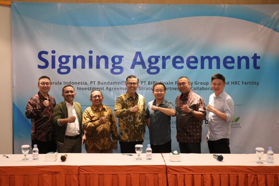 PT Bundamedik Tbk (BMHS) dan PT Morula Indonesia (Morula) menandatangani kemitraan dan kolaborasi strategis dengan Jinxin Fertility Group Limited (JXR) dari Cina. 