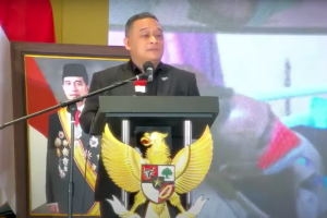 Kepala BP2MI Benny Rhamdani saat Pengukuhan Kawan Pekerja Migran Indonesia (Kawan PMI) Wilayah Provinsi Sumatera Utara Tahun Anggaran 2024 