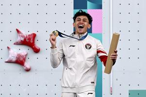 Olimpiade Paris 2024 : Veddriq Leonardo raih medali emas
