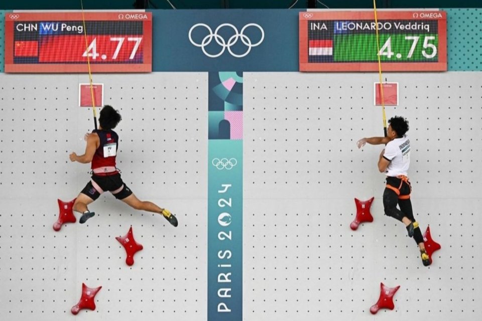 Pertandingan panjat tebing di Olimpiade Paris 2024