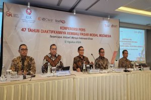 Konferensi Pers 47 Tahun Diaktifkannya Kembali Pasar Modal Indonesia