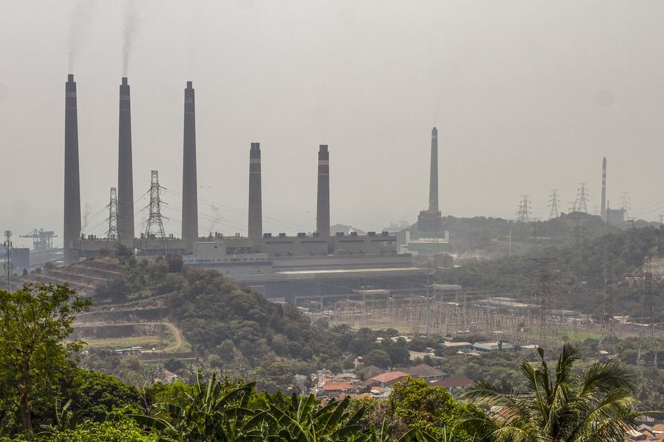 Suasana di PLTU Suralaya, Kota Cilegon, Banten, Kamis (15/8/2024).