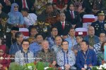 Pengsuaha Franky Widjaja, Sugianto Kusuma, Prajogo Pangestu, dan Garibaldi Thohir menghadiri upacara HUT RI di IKN. Foto: Youtube/Sekretariat Presiden