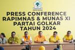 Konferensi pers jelang Rapimnas dan Munas XI Partai Golkar