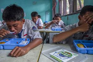 Uji coba makan gratis di Cilegon