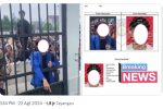 Mahasiswa yang berdemo di depan Gedung DPR, Jakarta, Kamis (22/8) mengalami doxing di media sosial