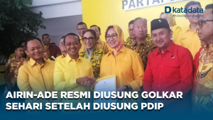 Airin-Ade Resmi Diusung Golkar Sehari Setelah Diusung PDIP