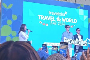 Konferensi pers Traveloka Travel The World Fair 2024 di Central Park, Jakarta