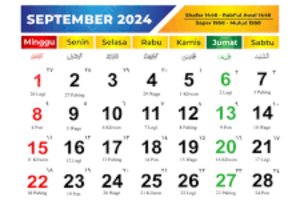 Kalender Hijriah September 2024