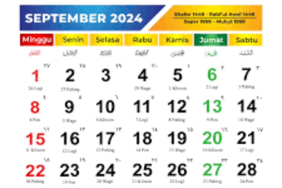 Kalender Hijriah September 2024