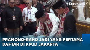 Pramono-Rano jadi yang Pertama Daftar di KPUD Jakarta