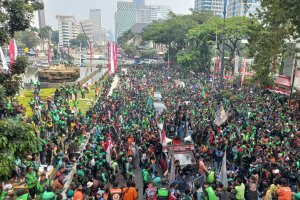 Demo pengemudi ojol di Jakarta Pusat, Kamis, 29 Agustus 2024