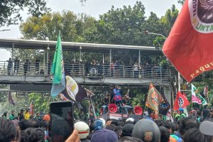 Demo pengemudi ojol di Jakarta Pusat, Kamis, 29 Agustus 2024