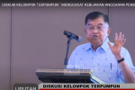JK dalam diskusi kelompok terumpun bertajuk ‘Menggugat Kebijakan Anggaran Pendidikan’ 