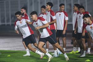 Latihan resmi Timnas Indonesia jelang lawan Australia