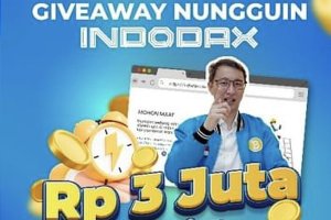 Indodax memberikan giveaway total Rp 3 juta setiap jam selama proses maintenance