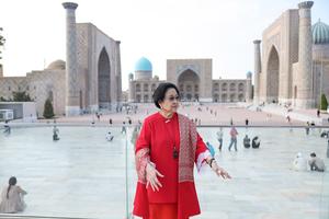 Megawati berkunjung ke Registan Square