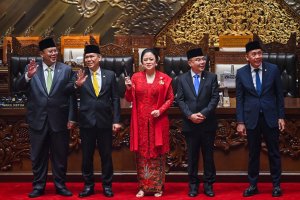 Pengambilan sumpah jabatan Pimpinan DPR 2024-2029 