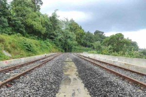 Jalur ganda senilai Rp2,2 triliun pada lintas Bogor-Sukabumi yang dirampungkan oleh Direktorat Jenderal Perkeretaapian (DJKA) Kementerian Perhubungan 
