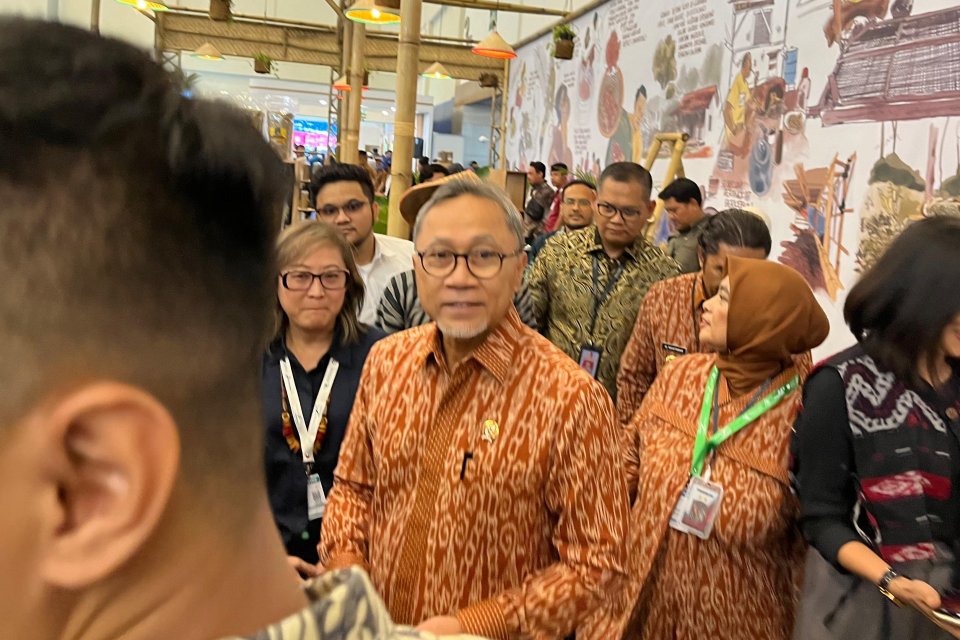 Menteri Perdagangan Zulkifli Hasan saat membuka Trade Expo Indonesia yang akan digelar pada 9-11 Oktober 2024.