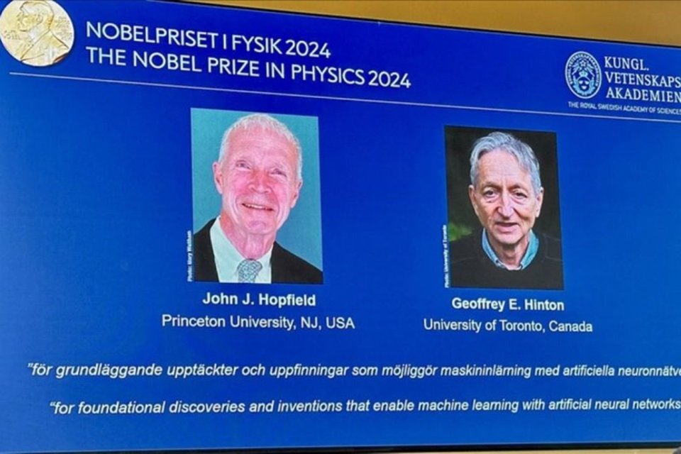 Fisikawan John J. Hopfield dan ahli komputer Geoffrey E. Hinton mendapatkan anugerah hadiah Nobel Fisika 2024.