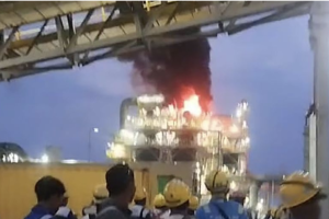 Kebakaran di Smelter Gresik