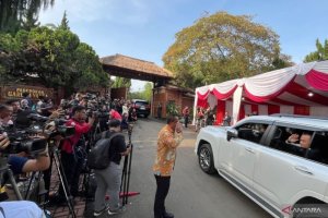 Sejumlah calon menteri hadir di kediaman Presiden Terpilih Prabowo Subianto di Hambalang, Kabupaten Bogor, Jawa Barat, Rabu (16/10/2024). 
