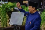 Prabowo Subianto usai resmi menjadi presiden periode 2024-2029, Minggu (20/10)